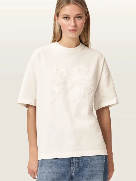 Zdjęcie produktu AllSaints T-shirt damski bawełniany INSIGNIA biały