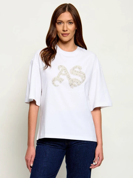 Zdjęcie produktu AllSaints T-shirt Icon Amelie | Oversize fit biały