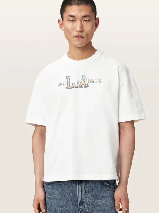 Zdjęcie produktu AllSaints T-shirt męski bawełniany ANGELINO biały