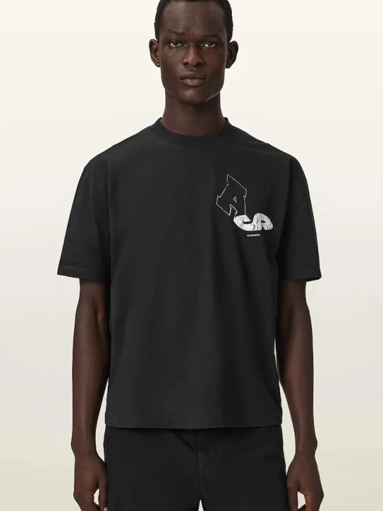 Zdjęcie produktu AllSaints T-shirt męski bawełniany czarny