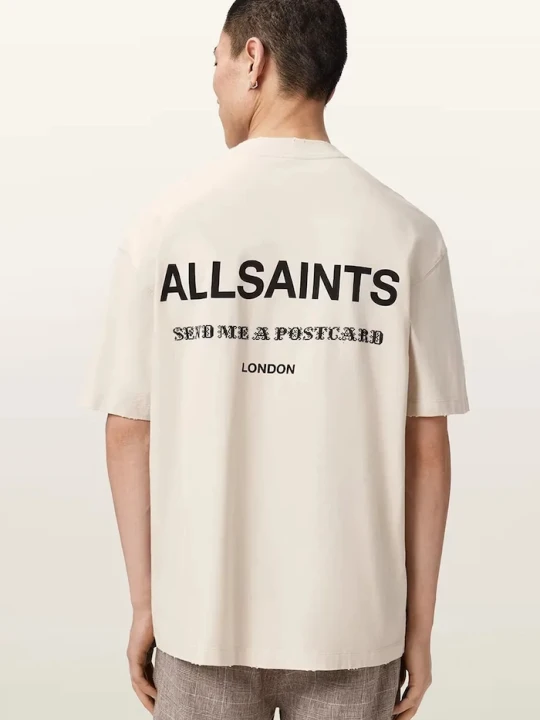 Zdjęcie produktu AllSaints T-shirt męski bawełniany DREAMER beżowy