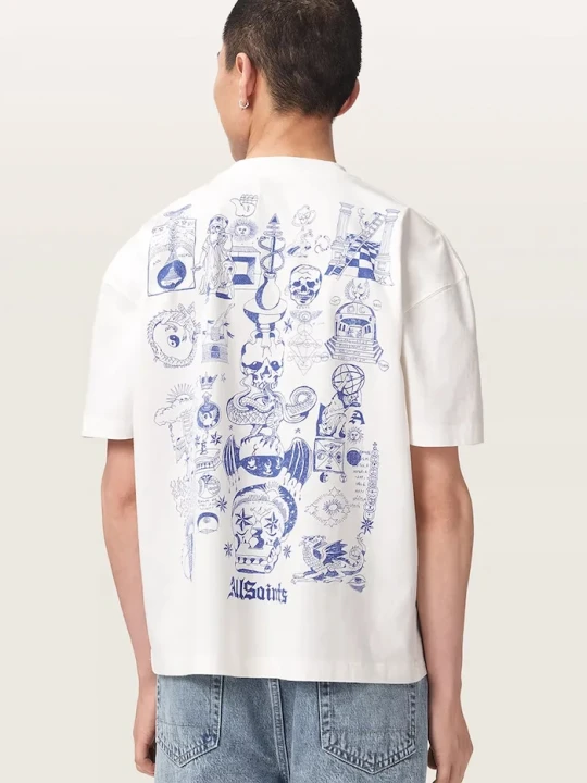 Zdjęcie produktu AllSaints T-shirt męski bawełniany IGNIS beżowy