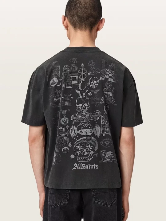 Zdjęcie produktu AllSaints T-shirt męski bawełniany IGNIS czarny