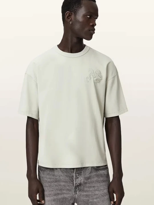 Zdjęcie produktu AllSaints T-shirt męski bawełniany INSIGNIA zielony