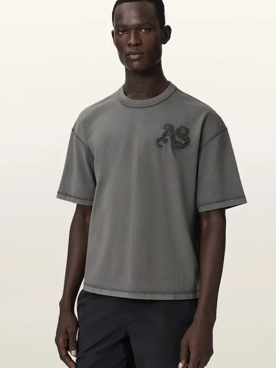 Zdjęcie produktu AllSaints T-shirt męski bawełniany INSIGNIA szary