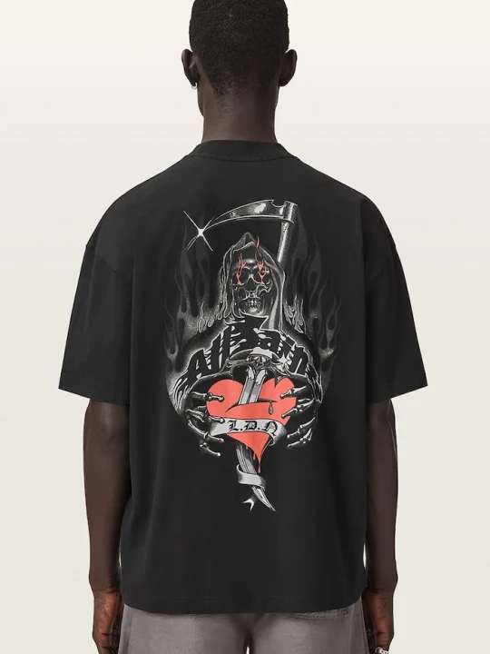 Zdjęcie produktu AllSaints T-shirt męski bawełniany SCIMITAR czarny
