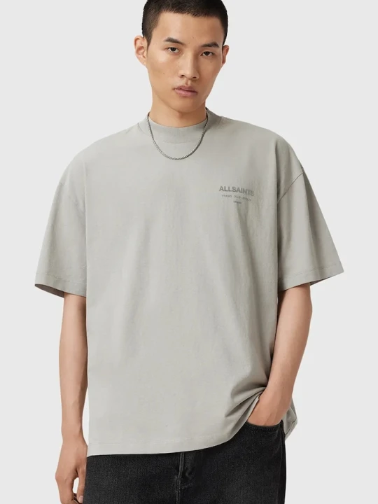 Zdjęcie produktu AllSaints t-shirt męski bawełniany XANDER szary