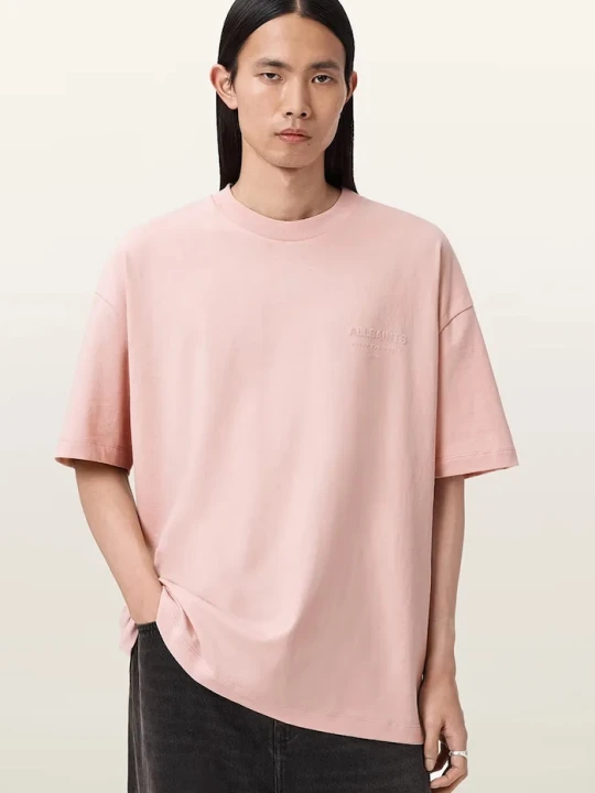 Zdjęcie produktu AllSaints T-shirt męski bawełniany XANDER różowy