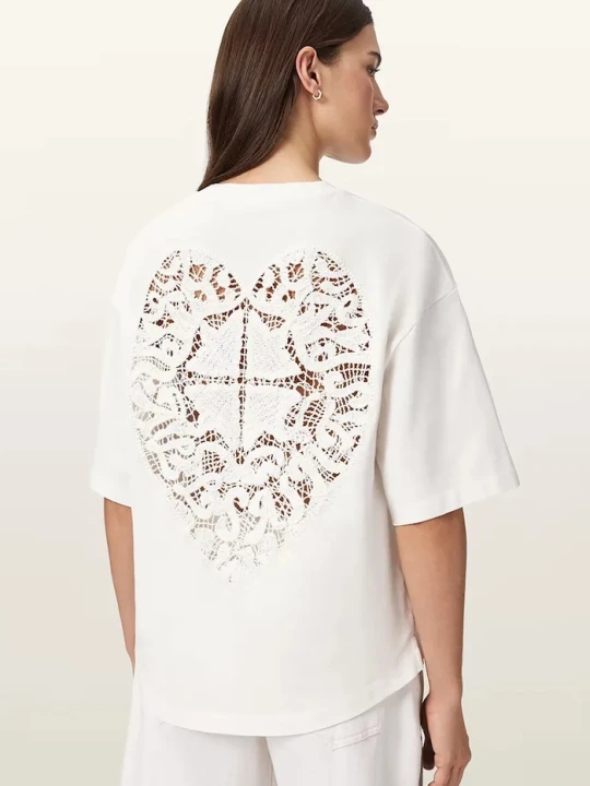 Zdjęcie produktu AllSaints T-shirt oversize damski bawełniany ESME biały
