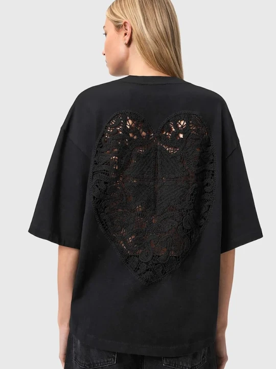 Zdjęcie produktu AllSaints T-shirt oversize damski bawełniany ESME czarny
