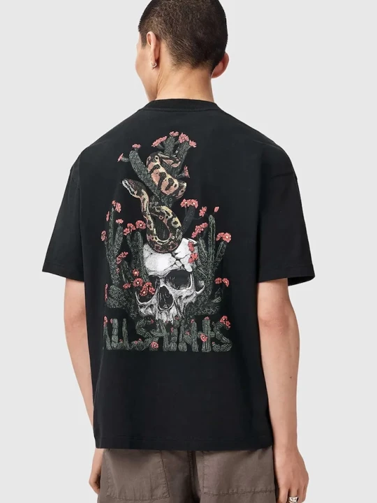 Zdjęcie produktu AllSaints T-shirt oversize męski bawełniany CACTI czarny