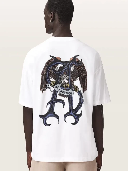 Zdjęcie produktu AllSaints T-shirt oversize męski bawełniany RAPTOUR biały