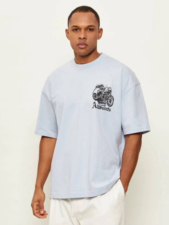 Zdjęcie produktu AllSaints T-shirt PANHEAD | Oversize fit błękitny