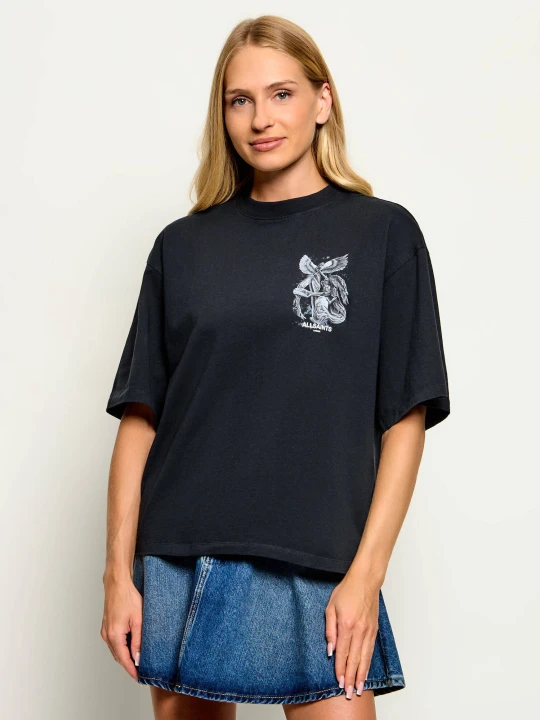 Zdjęcie produktu AllSaints T-shirt Seraph Amelie | Oversize fit czarny
