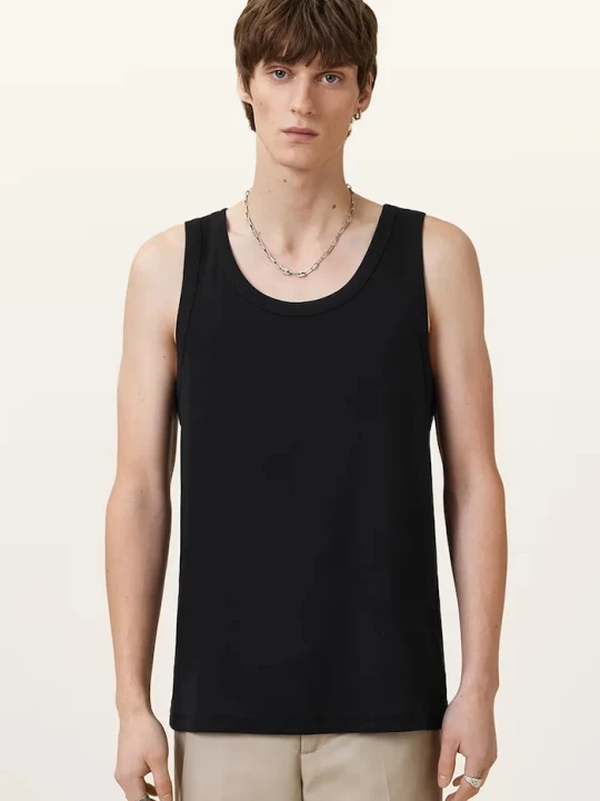 Zdjęcie produktu AllSaints top bawełniany EDWARDS VEST czarny