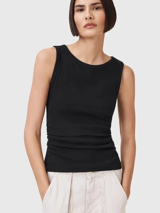 Zdjęcie produktu AllSaints top damski bawełniany z elastanem KATARINA czarny