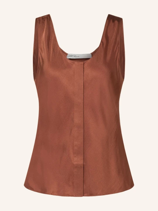 Zdjęcie produktu Allsaints Top Koszulowy Milla Z Jedwabiem rot BRĄZOWY