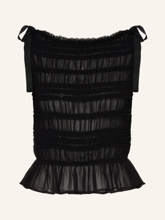 Zdjęcie produktu Allsaints Top Lotus Z Falbankami schwarz CZARNY