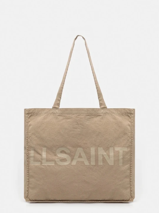 Zdjęcie produktu AllSaints torba bawełniana LARGE 46 x 42 x 19 c beżowy