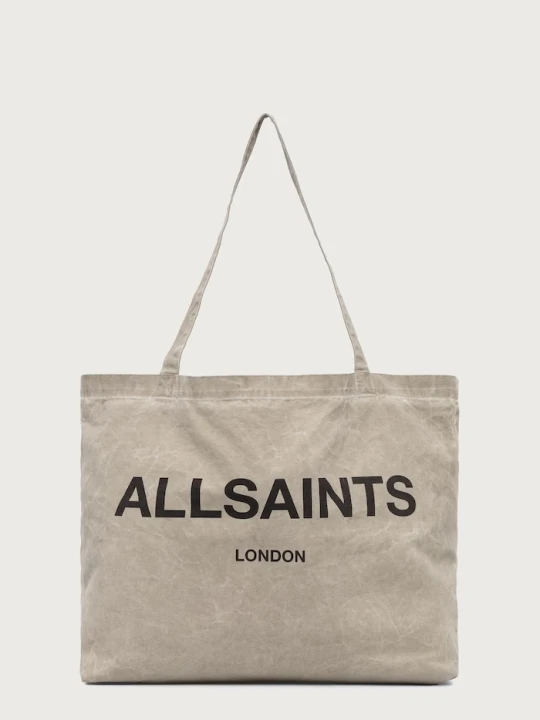 Zdjęcie produktu AllSaints torba materiałowa męska bawełniana beżowy