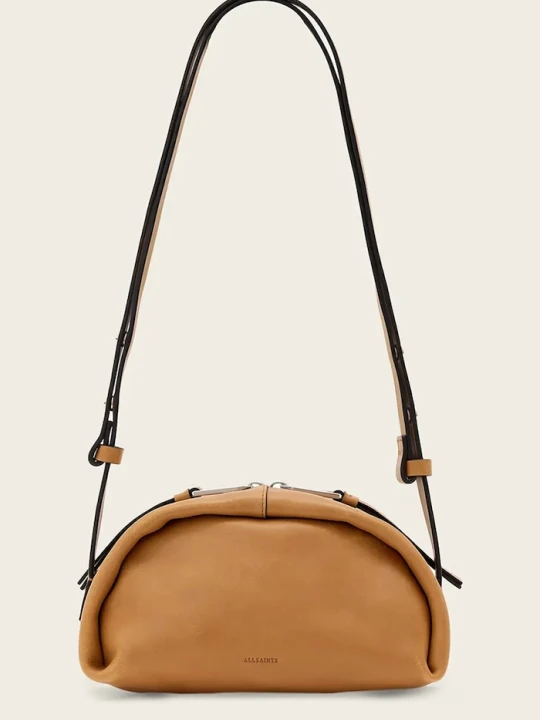Zdjęcie produktu AllSaints torebka crossbody damska skórzana ROSALIE brązowy