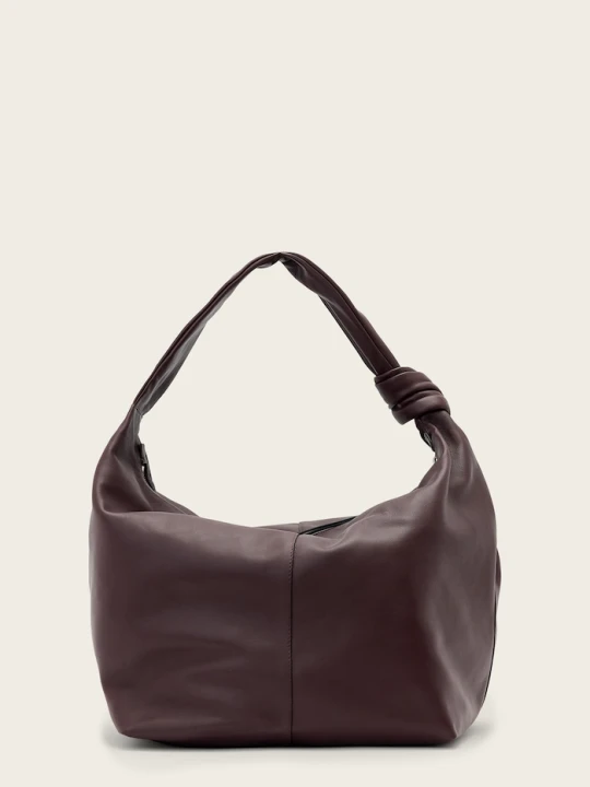 Zdjęcie produktu AllSaints torebka damska skórzana EFFIE bordowy