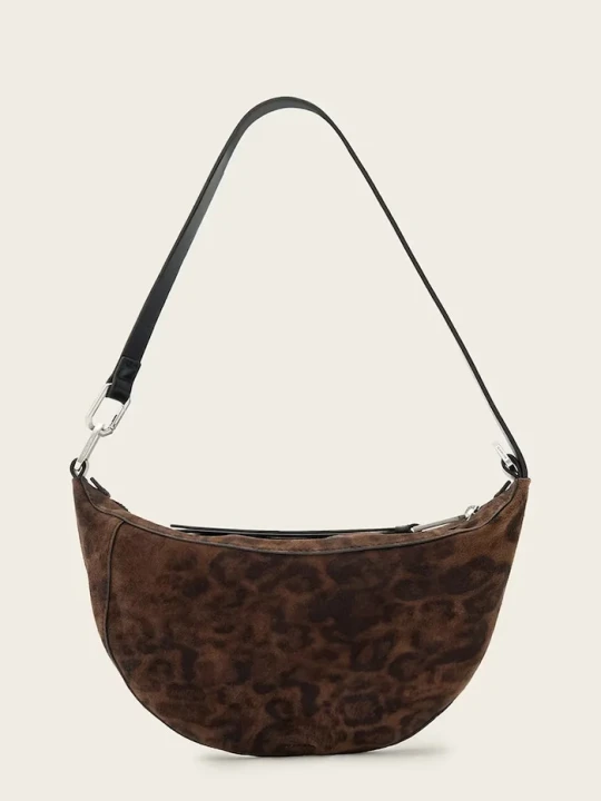 Zdjęcie produktu AllSaints torebka hobo damska zamszowa LUNA brązowy