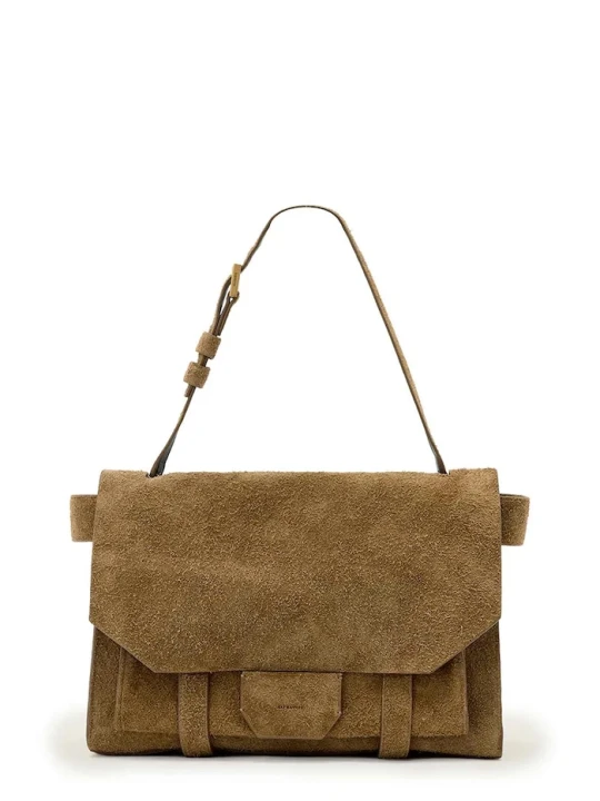 Zdjęcie produktu AllSaints torebka nubukowa URSA brązowy