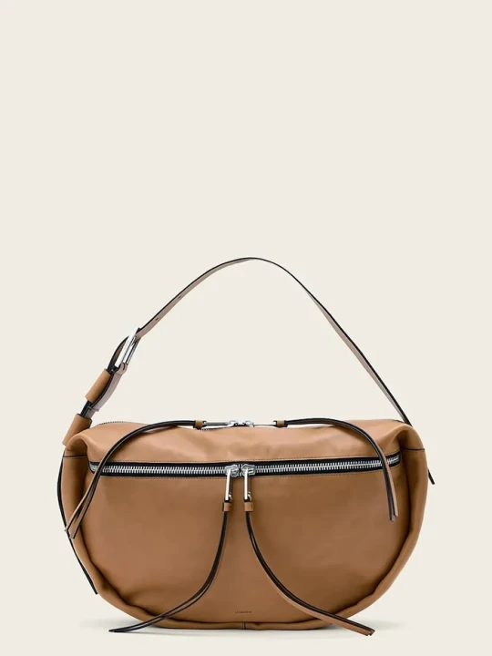 Zdjęcie produktu AllSaints torebka shopper damska skórzana brązowy