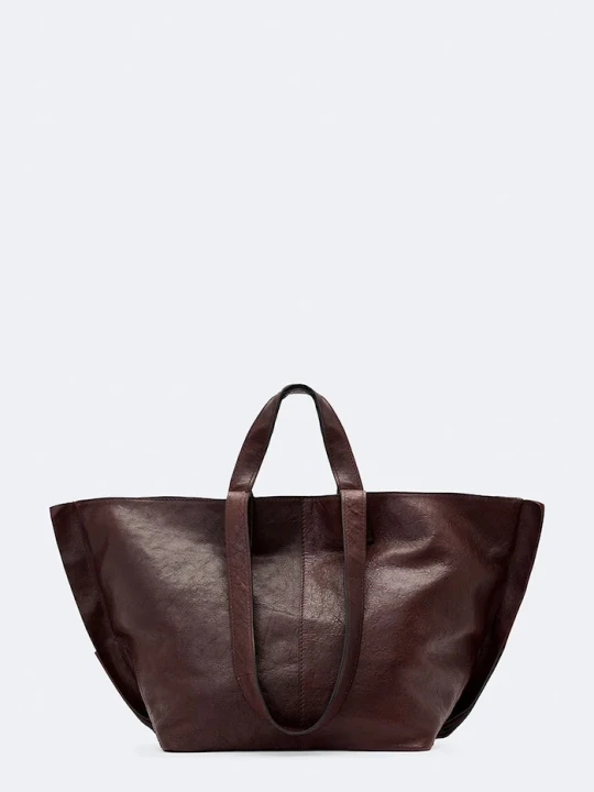 Zdjęcie produktu AllSaints torebka shopper damska skórzana LUTECE bordowy