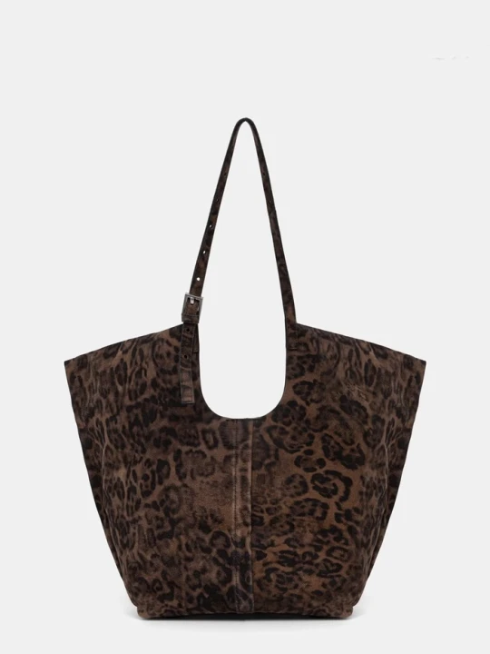 Zdjęcie produktu AllSaints torebka shopper damska zamszowa ARA brązowy