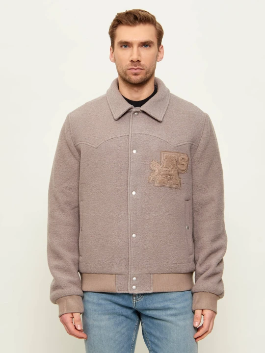 Zdjęcie produktu AllSaints Wełniana kurtka ROYCE | Relaxed fit beżowy