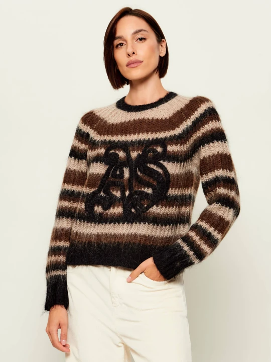Zdjęcie produktu AllSaints Wełniany sweter Rega | Regular Fit brązowy