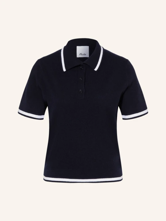Zdjęcie produktu Allude Dzianinowa Koszulka Polo Z Kaszmiru blau GRANATOWY
