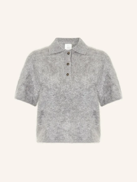 Zdjęcie produktu Almada Label Koszulka Polo Z Dzianiny Maika Z Kaszmiru grau SZARY
