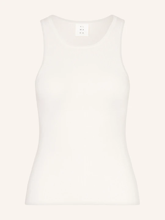 Zdjęcie produktu Almada Label Top Z Dzianiny Luna Z Wełny Merino Z Dodatkiem Kaszmiru weiss KREMOWY