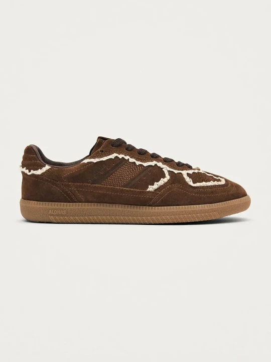 Zdjęcie produktu Alohas Tb.490 Crochet sneakersy damskie zamszowe brązowy