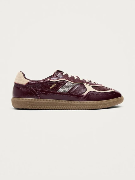 Zdjęcie produktu Alohas Tb.490 sneakersy damskie skórzane bordowy