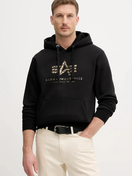 Zdjęcie produktu Alpha Industries bluza Basic Hoodie BL Effect Print czarny