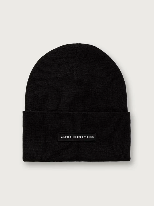 Zdjęcie produktu Alpha Industries czapka beanie Rubber Logo czarny