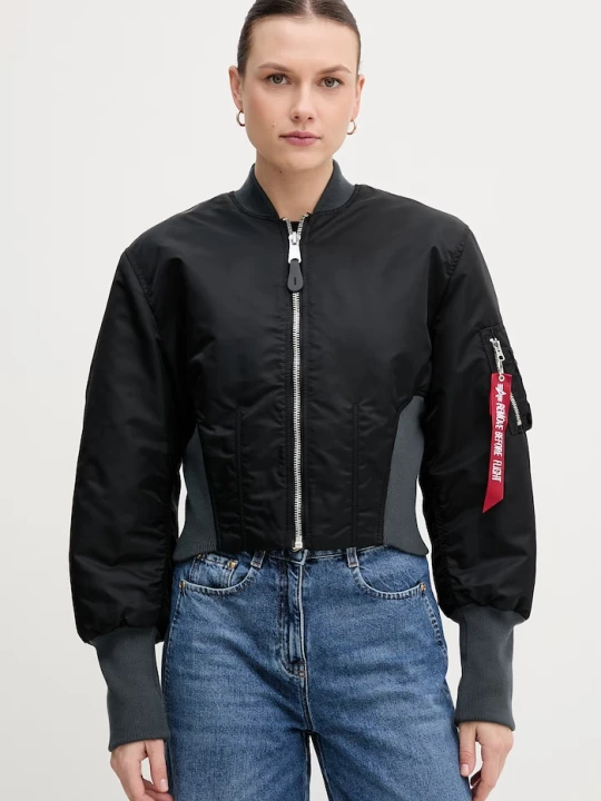 Zdjęcie produktu Alpha Industries kurtka bomber Waisted MA-1 Wmn czarny