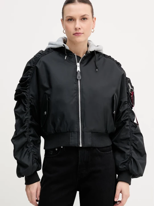 Zdjęcie produktu Alpha Industries kurtka Short Hooded Bomber Light W