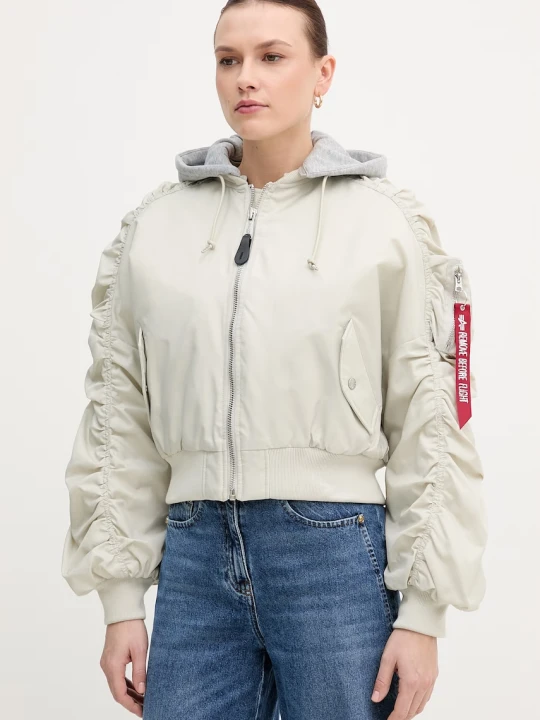 Zdjęcie produktu Alpha Industries kurtka Short Hooded Bomber Light W