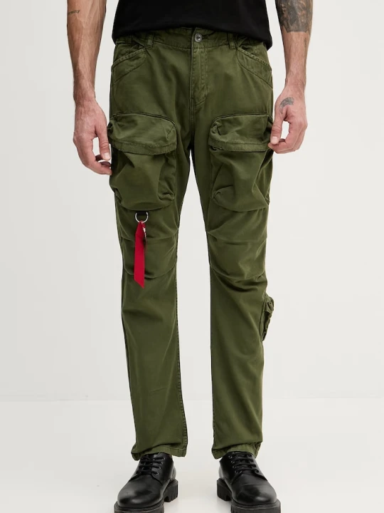 Zdjęcie produktu Alpha Industries spodnie cargo męskie bawełniane Tactical zielony
