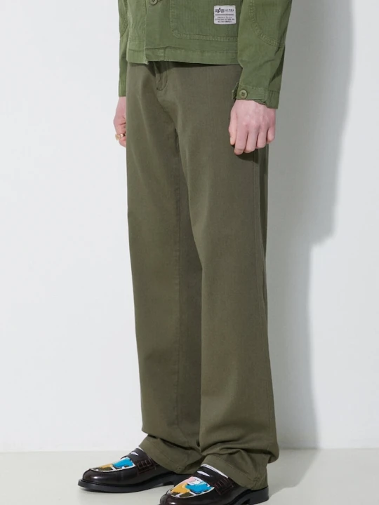 Zdjęcie produktu Alpha Industries spodnie męskie bawełniane z elastanem Chino zielony