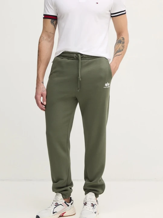 Zdjęcie produktu Alpha Industries spodnie dresowe męskie z bawełną Basic zielony