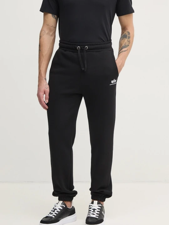 Zdjęcie produktu Alpha Industries spodnie dresowe męskie z bawełną Basic czarny