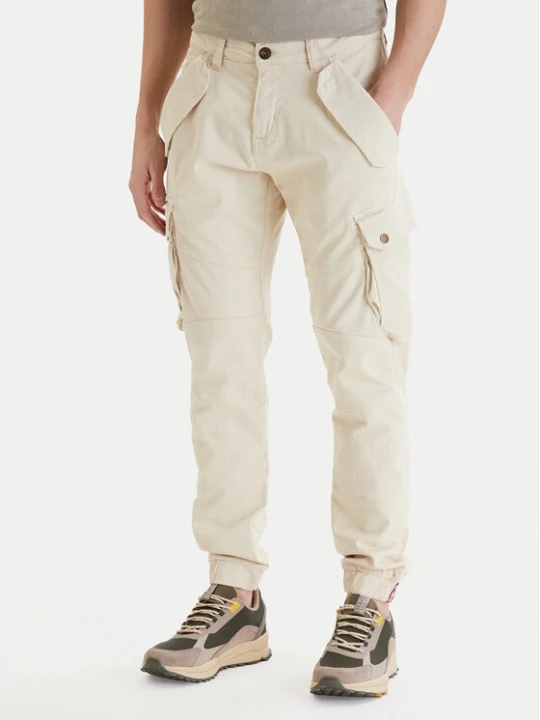 Zdjęcie produktu Alpha Industries Spodnie materiałowe Combat 126215 Écru Slim Fit Kremowy