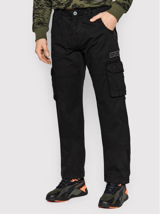 Zdjęcie produktu Alpha Industries Spodnie materiałowe Jet 101212 Czarny Straight Fit