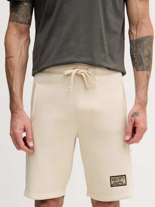 Zdjęcie produktu Alpha Industries szorty dresowe męskie z bawełną Camo Jogger Shorts beżowy